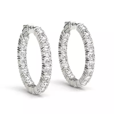 Endless Diamond Hoop Earrings (5 2/5 ct. tw.)